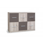 Chest Of Doors ORLANDO K 6D San Remo / Brown Gloss
