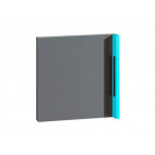 Bookcase CUBICO CU14 With Anthracite / Turquoise Extensions Door