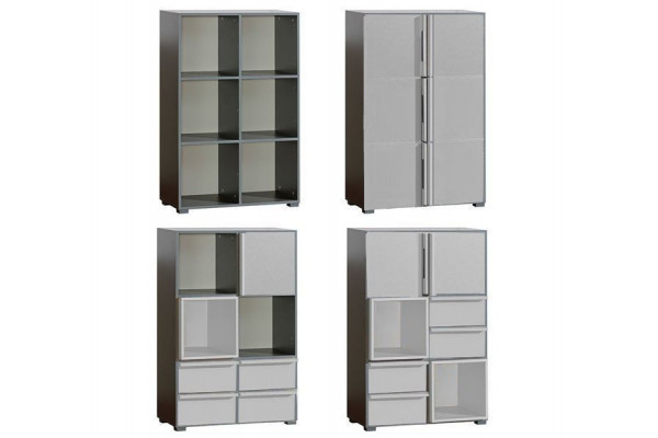 Bookcase CUBICO CU13 With Aluminum Extensions