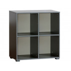 Bookcase Cubico With Anthracite / Yellow Extensions