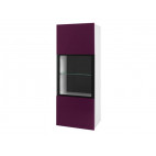 Wall Cabinet GORDIA G WISZSZKLO // White / Purple gloss