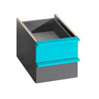 Drawers CUBICO CU2 // Anthracite / Turquoise