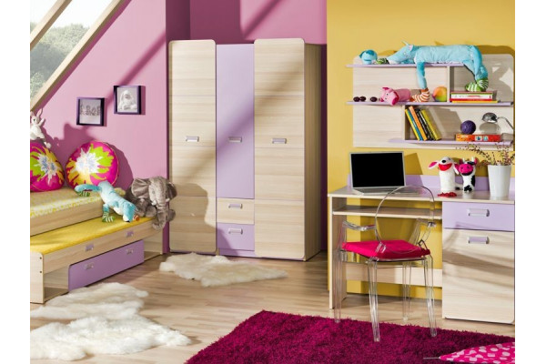 Childrens Bedroom Furniture Set LORENTO 7 Purple