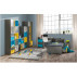 Modular Furniture Set CUBICO 8 - Anthracite / Yellow / Turquoise / Aluminum