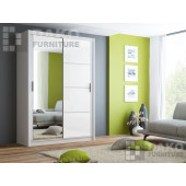 Wardrobes - Wardrobe BRANDON White / White 150