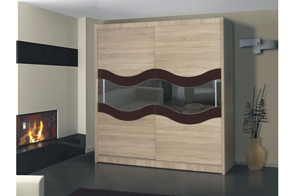 Wardrobe GENEWA 9 Chestnut Gloss