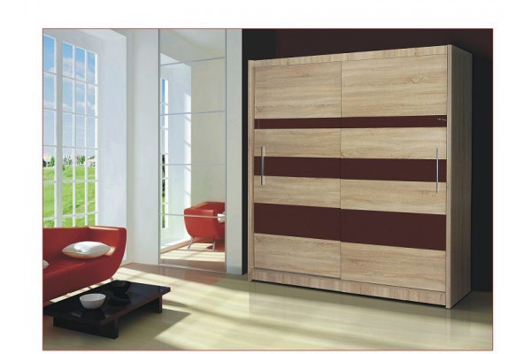 Wardrobe GENEWA 4 Chestnut Gloss