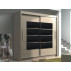  Wardrobe TORONTO Oak Sonoma + Black Gloss