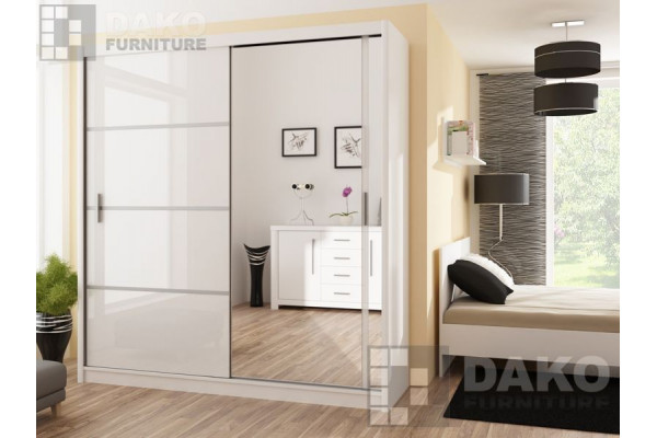 Wardrobe VISTA White Gloss