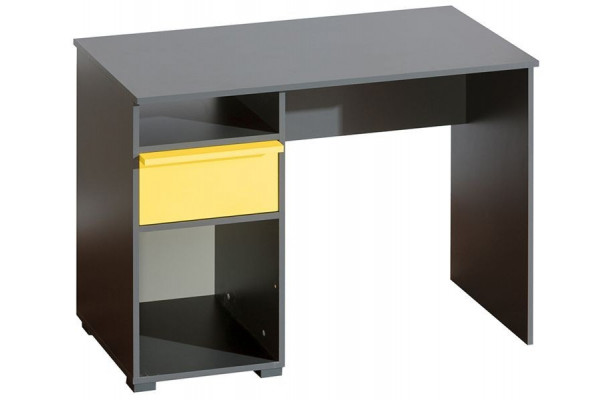 Desk Cubico - Anthracite / Yellow color