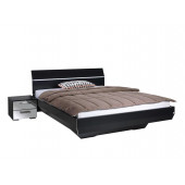 Bedroom Sets - Double Bed Cetina Black With LED...