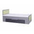Single Bed Lido - Graphite-Green fronts