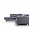 ARRATA - corner sofa bed with storage and adjustable headrests