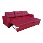 ONYX BURGUNDY - corner sofa bed