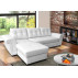AMBER - white PU leather corner sofa bed
