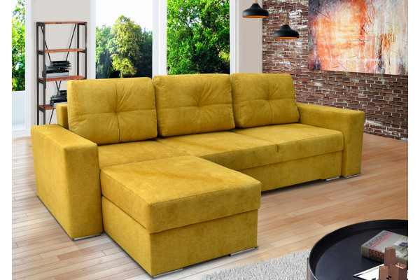 Yellow Corner Sofa Bed 54, Sofa With Bed And Storage