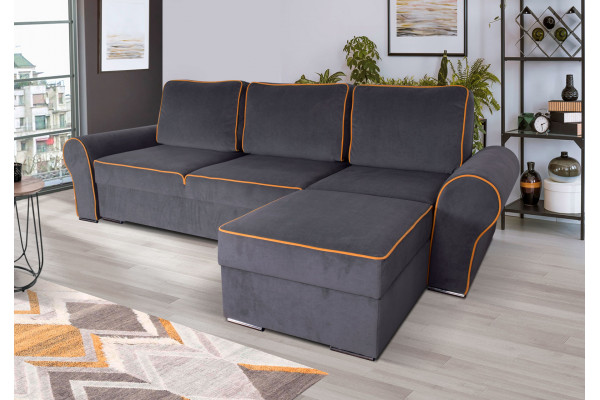 ISABELLE - corner sofa bed with 2 storage compartments