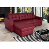 Leather Sofa Beds - ONYX BURGUNDY...