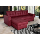 ONYX BURGUNDY - corner sofa bed - Stain resistant