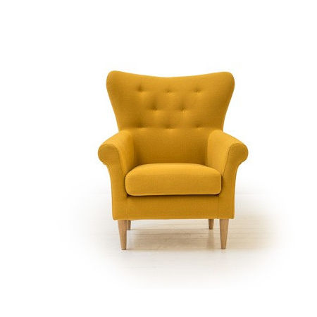 Amelie - comfortable yellow armchair