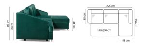 JADE - Corner Sofa Bed