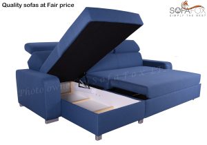 DIAMOND - corner sofa bed with adjustable headrests