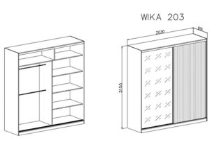 Wardrobe WIKA 203 White / White