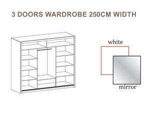 Wardrobe VISTA White 250