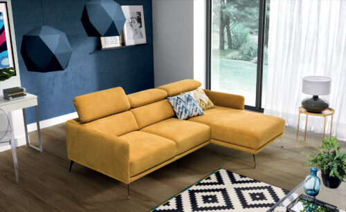 SIDOLO - corner sofa with adjustable headrests