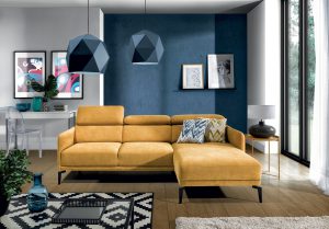 SIDOLO - corner sofa with adjustable headrests